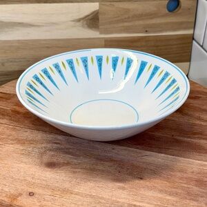 Vintage Mikasa Blue Point Pattern Cera Stone #3134-B Vegetable Serving Bowl 8.25